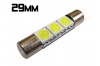 Navette Led Low Profile - Slim - 29mm - 3 leds smd 5050 - Blanc 6000K