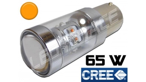 Ampoule Led P21W / BA15S - 65 Watts CREE - Orange