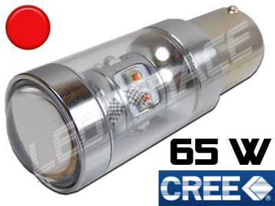 Ampoule Led P21W / BA15S - 65 Watts - Leds CREE - Rouge