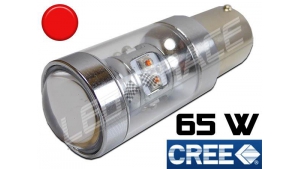 Ampoule Led P21W / BA15S - 65 Watts CREE - Rouge