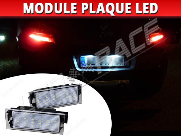 Éclairage de plaque d'immatriculation, 2 pièces de voiture LED lampe de  plaque d'immatriculationluces de matricula de renault megane sport tourer