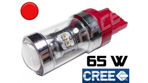 Ampoule Led T20 W21/5W 7443 65 Watts CREE Rouge