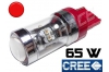 Ampoule T20 W21/5W 7443 65 Watts CREE Rouge