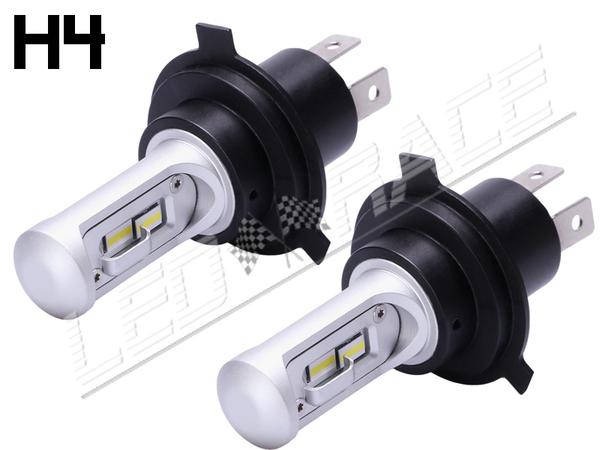 Lot de 2 Ampoule phare à LED H4 avec lentille convexe de mini-projecteur  haute et basse portée des voitures - Cdiscount Auto