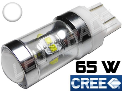 Ampoule Led T20 / W21/5W - 7443 - 30 Watts - Leds CREE - Blanc 6000K