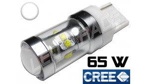 Ampoule Led T20/W21W - 7440 - 65 Watts - Leds CREE - Blanc 6000K