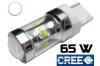 Ampoule Led T20 / W21/5W - 7443 - 65 Watts - Leds CREE - Blanc 6000K