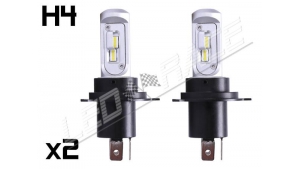Pack 2 Mini Ampoules led phare Homologuée E9 Haute puissance H4