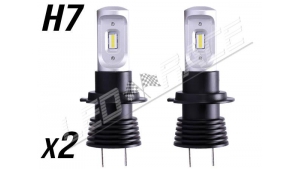 Pack 2 Mini Ampoules led phare haute puissance H7 Homologation E9