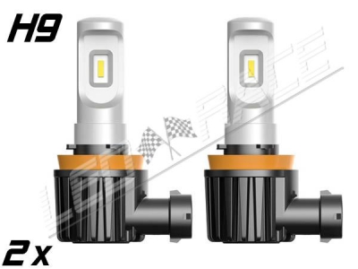 Pack 2 Mini Ampoules led H9 haute puissance homologuées Europe E13