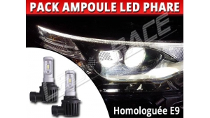 Pack Ampoules Led Phares HIR2 9012 pour Toyota Auris II - Homologation E9