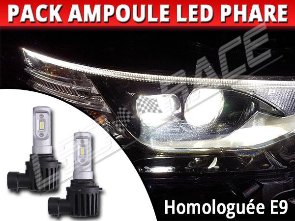 Pack Ampoules Led HIR2 9012 Phares Homologuées E9 pour Toyota Auris II