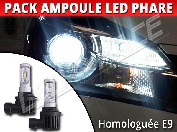 Pack Ampoules HIR2 9012 Led Phares Homologuées E9 Toyota Yaris Hybrid