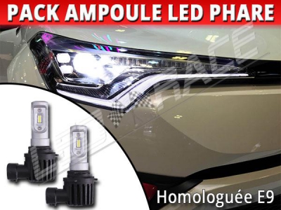 Pack Ampoules Led PharesHIR2 9012 Homologuées E9 pour Toyota CHR