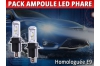 Ampoules led phares H4 Peugeot Bipper