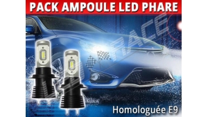 Pack Ampoules LED Phares Homologuées E9 pour Peugeot 206 - Phase 2 2003-09