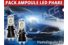 Pack led phare croisement route pour Peugeot 406