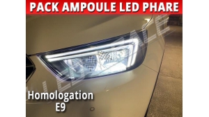 Pack Ampoules LED Phare Homologuées E9 pour Nissan Qashqai 1