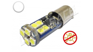 Ampoule Led H6W - culot BAX9S - 12 leds smd 3030 - sans erreur ODB - Blanc 6000k