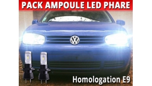 Pack Ampoules LED Phares Homologuées E9 - Volkswagen GOLF 4