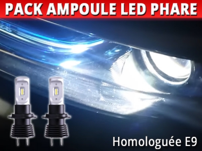 Pack led phare croisement route pour Renault Zoé