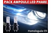 Pack led phare croisement route pour Renault Zoé