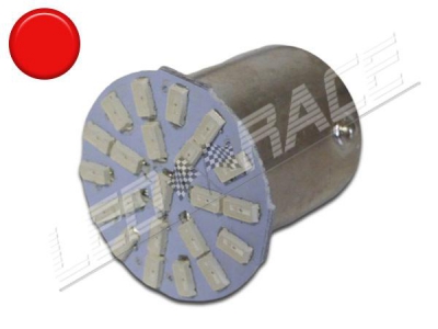 Ampoule Led R5W - R10W - 22 leds smd - Rouge
