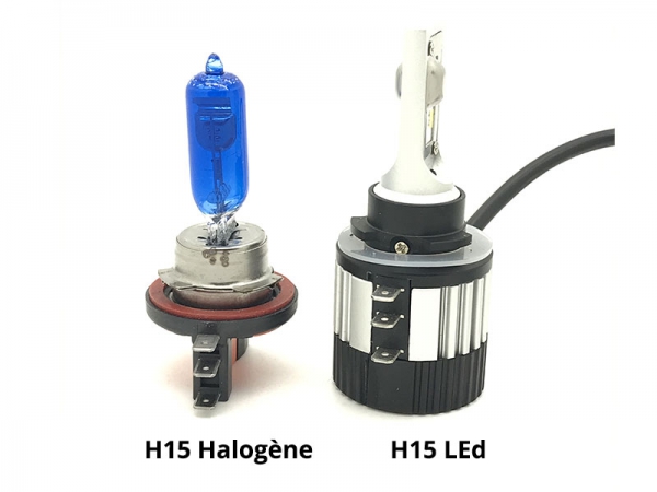 Pack feux de jour / feux de route led H15 pour Audi A1 - Phase 2