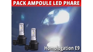 Pack Ampoules Led Phares Homologuées E9 pour Toyota Auris I