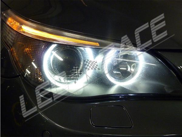 ANGEL EYES LED Pour BMW Série 5 E60 E61 PHASE 2, AVEC HALOGÈNES
