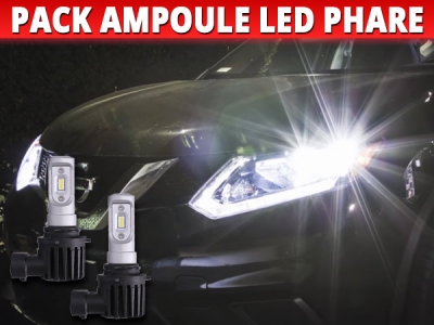 Pack led phare croisement route pour Nissan Qashqai 2