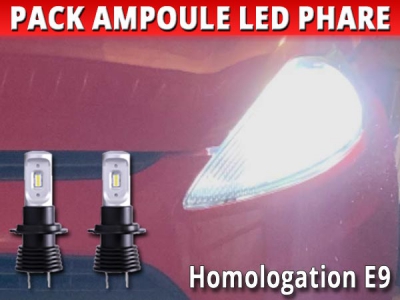 Pack led phare croisement route pour Ford fiesta 6