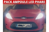 Pack led phare croisement route pour Ford fiesta 6