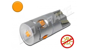 Ampoule Led T10 - culot W5W - 9 leds CSP - sans erreur ODB - Orange