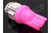 Ampoule Led T10 - culot W5W - 5 leds smd 5050 - Rose