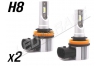 Pack 2 Mini Ampoules led phare haute puissance H8 Ventilées sans erreur ODB homologuee e9