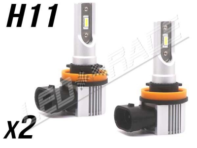 Pack 2 Mini Ampoules led phare haute puissance H11 Ventilées sans erreur ODB homologuee e9