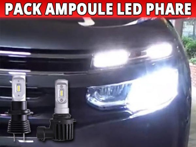 Pack 2 Ampoules LED Phare Homologation E9 pour Citroen C5 Aircross