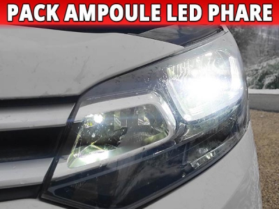 Pack led phare croisement route pour Peugeot Expert 3