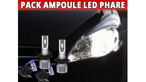 Pack Ampoule led phare haute puissance H7 Peugeot 508 + Adaptateurs