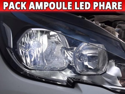 Pack led phare croisement route pour Peugeot 308 2