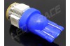 Ampoule Led T10 - culot W5W - 5 leds smd 5050 - Bleu