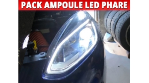 Pack Ampoules LED Phares Homologuées E9 - Ford Fiesta VII + adaptateurs