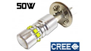 Antibrouillard led H1 - 50 Watts - CREE - Blanc 6000K