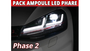 Pack Ampoules LED Phares pour Volkswagen GOLF VII Phase 2 (2017-2020) - Homologation E9