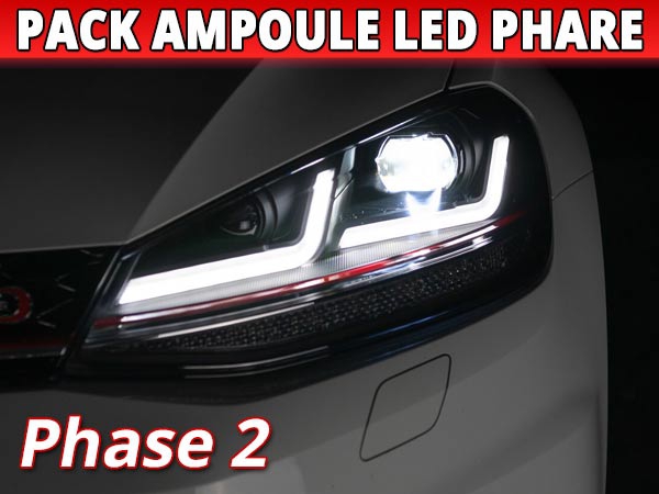 Phare. Phare LED d'une voiture moderne. Éclairage frontal des