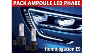Pack Ampoules LED Phare Simple Optique Homologuées E9 pour Land Rover Discovery 4