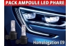 Pack led phare croisement route pour 