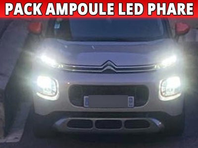 Pack ampoule led phare croisement route pour Citroën C3 aircross