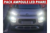 Pack ampoule led phare croisement route pour Citroën C3 aircross